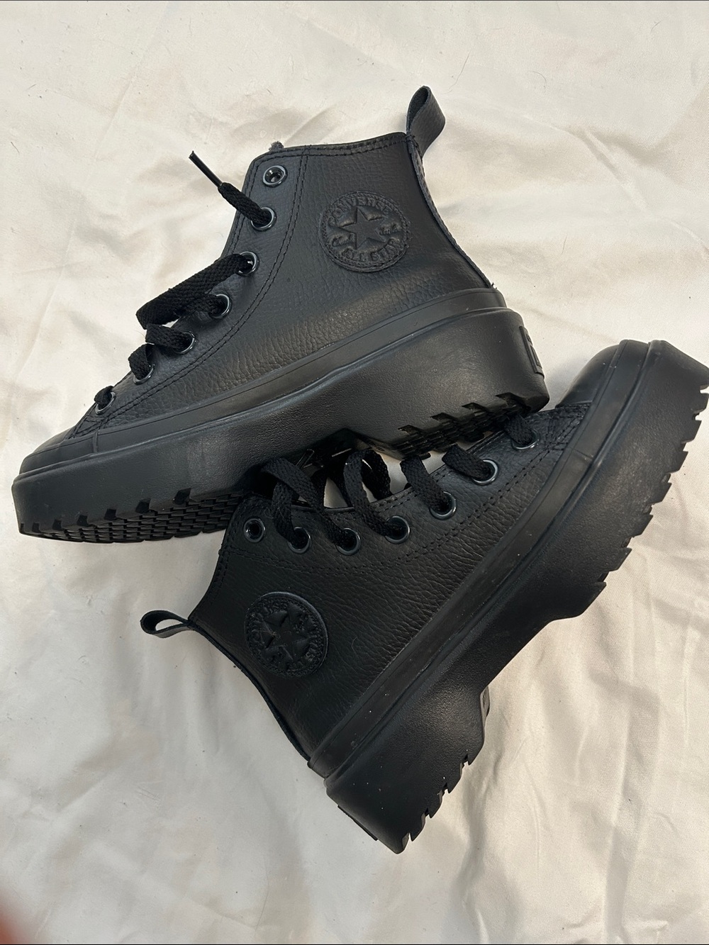 Converse Kids Black High-Top Lace-Up Sneakers - Picture 5 of 5
